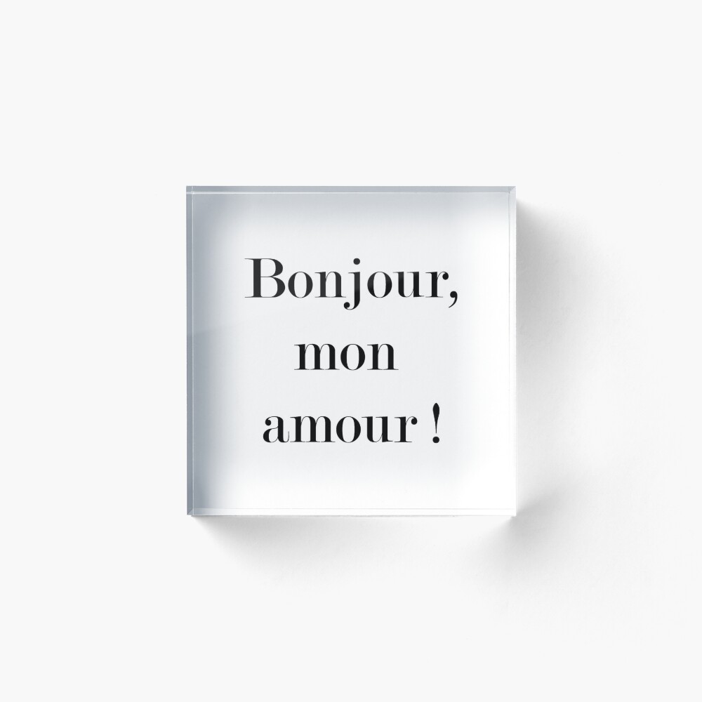 Bonjour Mon Amour Art Board Print By Alicemonbercoms Redbubble