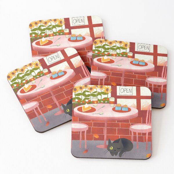 Item preview, Autumn Cafe Black Cat designed and sold by Booneb.