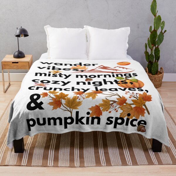 Item preview, wander vibes misty mornings cozy nights crunchy leaves & pumpkin spice designed and sold by movie-popcorn.