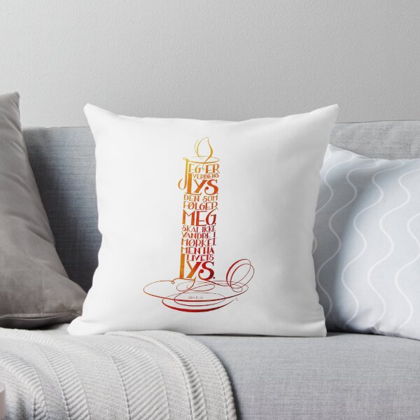 Jeg er verdens lys Throw Pillow