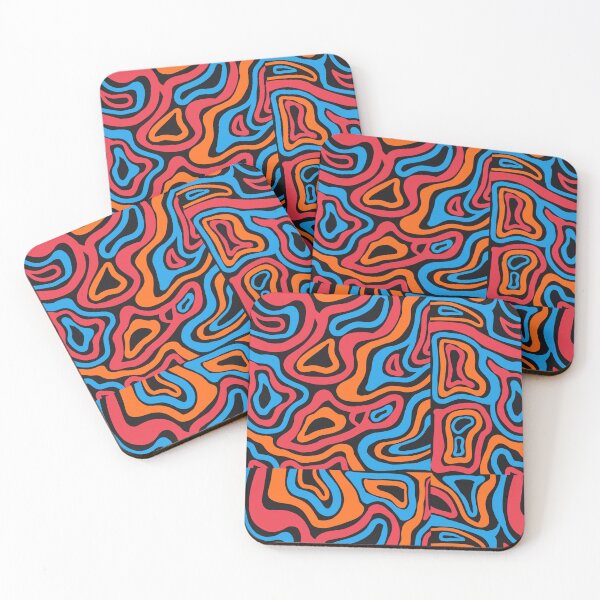 Item preview, abstract liquid ( blue, orange, pink ) designed and sold by amanjabal.
