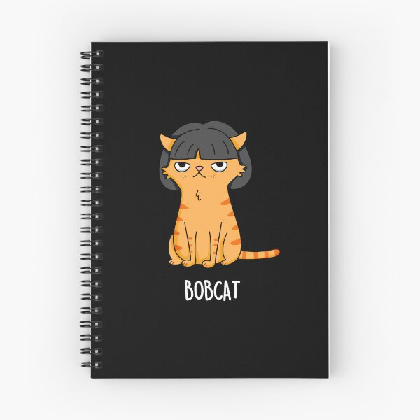 Item preview, Bobcat With Bob Hair Funny Cat Puns (Dark BG) designed and sold by punnybone.