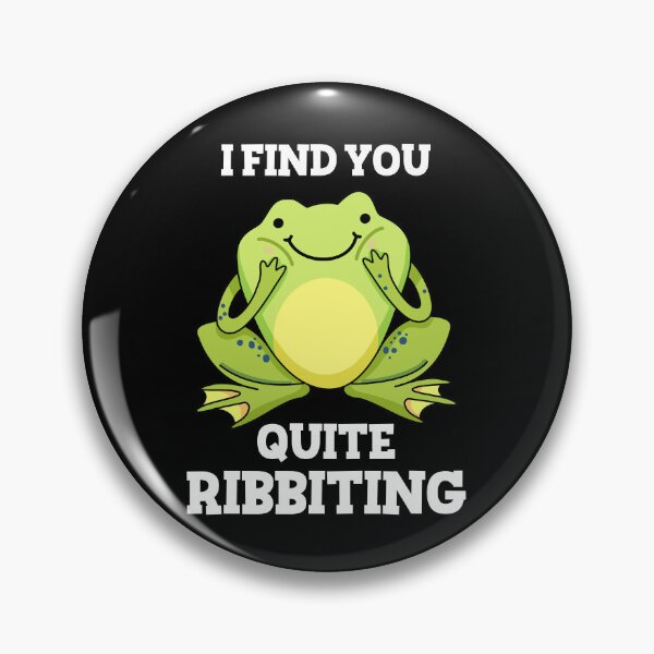 Item preview, I Find You Quite Ribbiting Funny Frog Puns (Dark BG) designed and sold by punnybone.