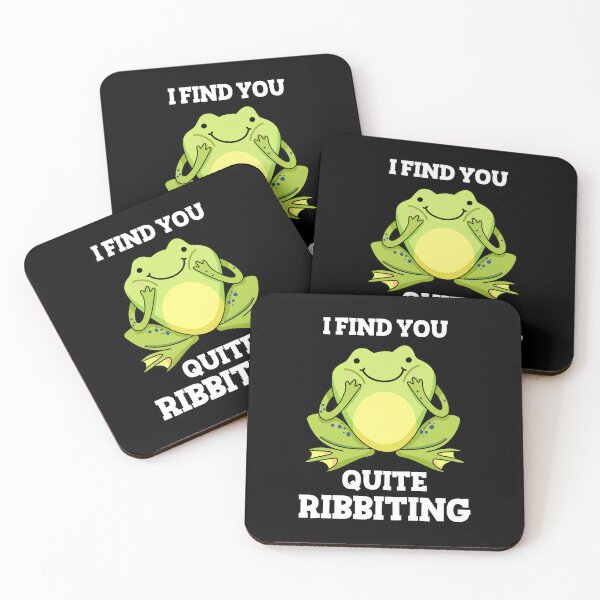 Item preview, I Find You Quite Ribbiting Funny Frog Puns (Dark BG) designed and sold by punnybone.