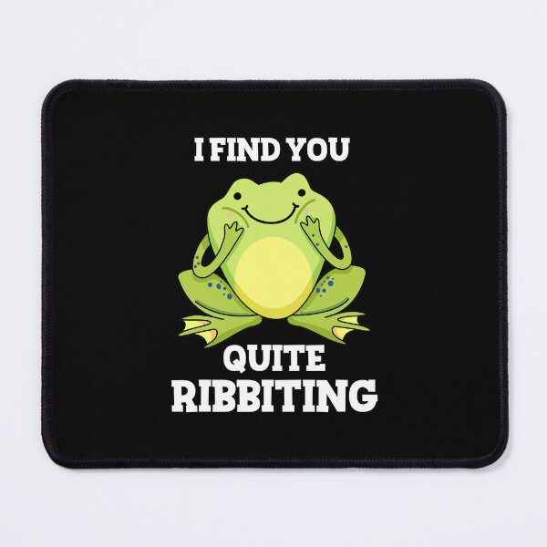 Item preview, I Find You Quite Ribbiting Funny Frog Puns (Dark BG) designed and sold by punnybone.