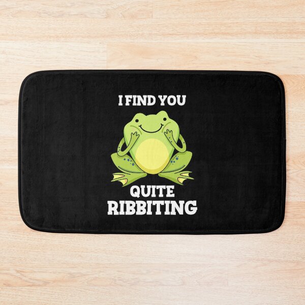 Item preview, I Find You Quite Ribbiting Funny Frog Puns (Dark BG) designed and sold by punnybone.