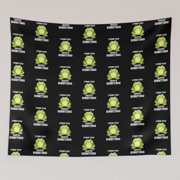 Item preview, I Find You Quite Ribbiting Funny Frog Puns (Dark BG) designed and sold by punnybone.