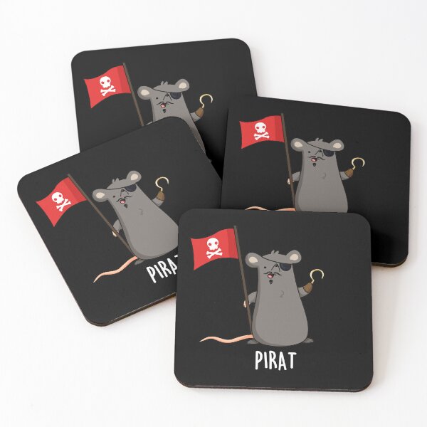 Item preview, Pirat Pirate Funny Rat Puns (Dark BG) designed and sold by punnybone.