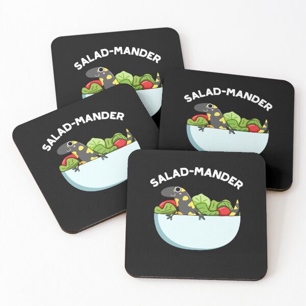 Item preview, Salad-mander Funny Salamander Puns (Dark BG) designed and sold by punnybone.