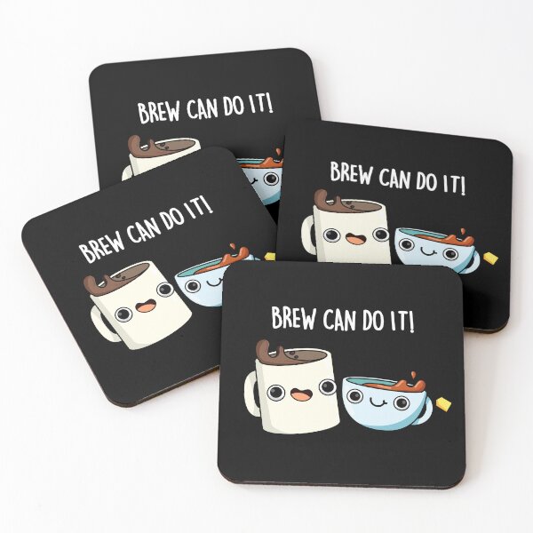 Item preview, Brew Can Do It Funny Coffee Puns (Dark BG) designed and sold by punnybone.