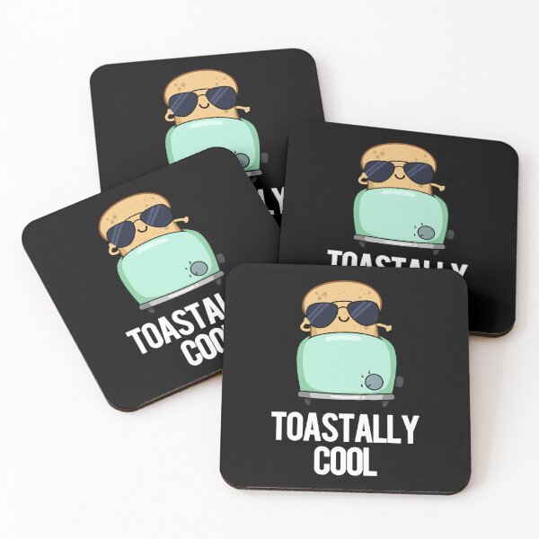 Item preview, Toastally Cool Funny Toast Puns (Dark BG) designed and sold by punnybone.