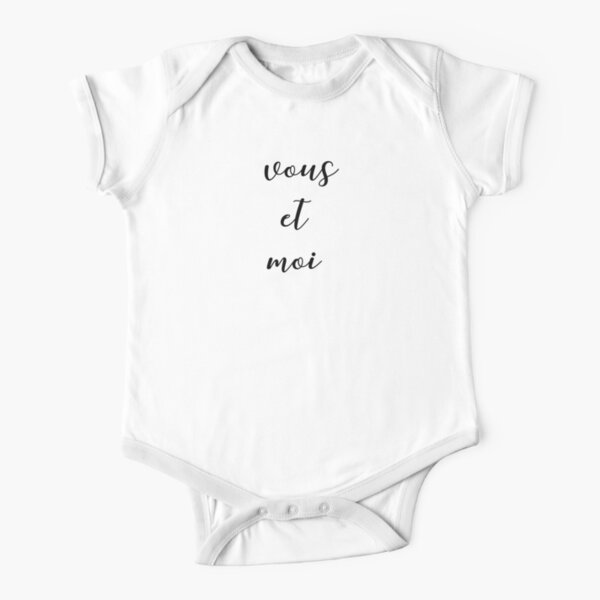 Vous et moi Short Sleeve Baby One-Piece