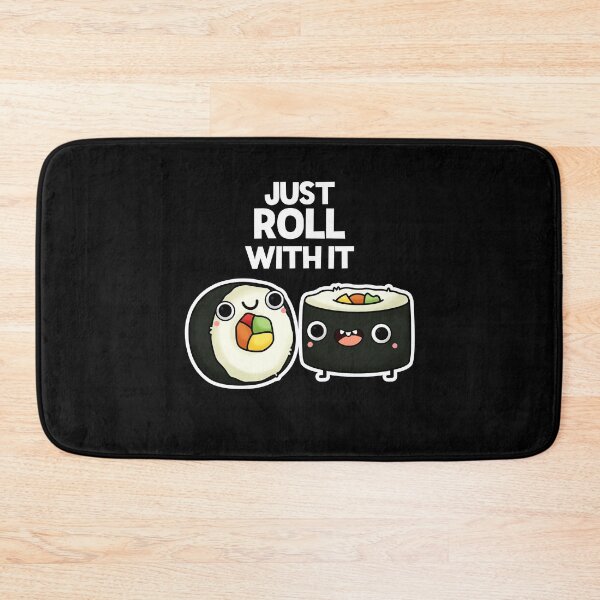 Item preview, Just Roll With It Funny Sushi Puns (Dark BG) designed and sold by punnybone.