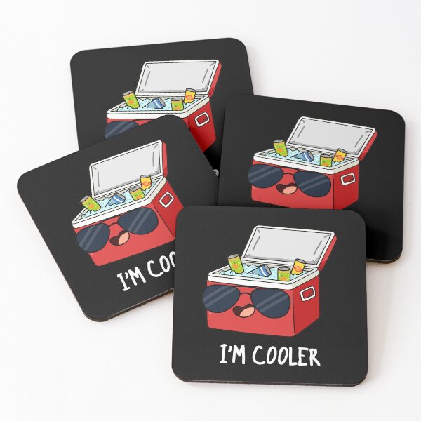 Item preview, I'm Cooler Funny Ice Box Puns (Dark BG) designed and sold by punnybone.