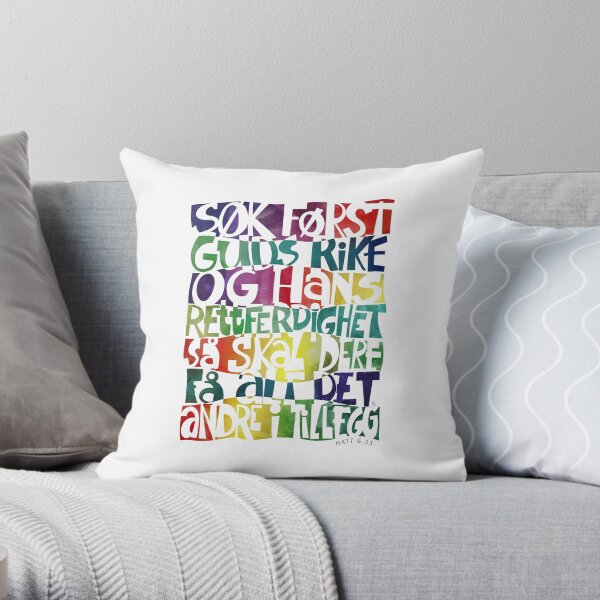 Søk først Guds rike Throw Pillow