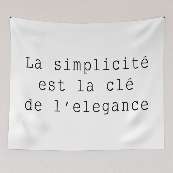 Aperçu de l'œuvre La simplicité est la clé de l'elegance créée et vendue par Alice Monber’s LETTERING.