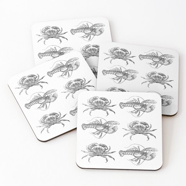 Item preview, Crustaceancore Nautical Lobster Crab Pattern designed and sold by jrno11.