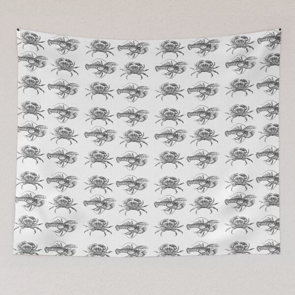 Item preview, Crustaceancore Nautical Lobster Crab Pattern designed and sold by jrno11.