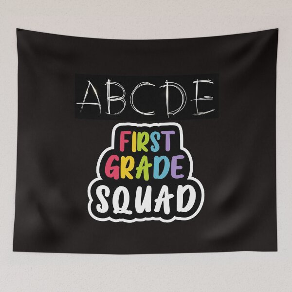 Item preview, ABCDE First Grade SQUAD designed and sold by Quirky Dez.