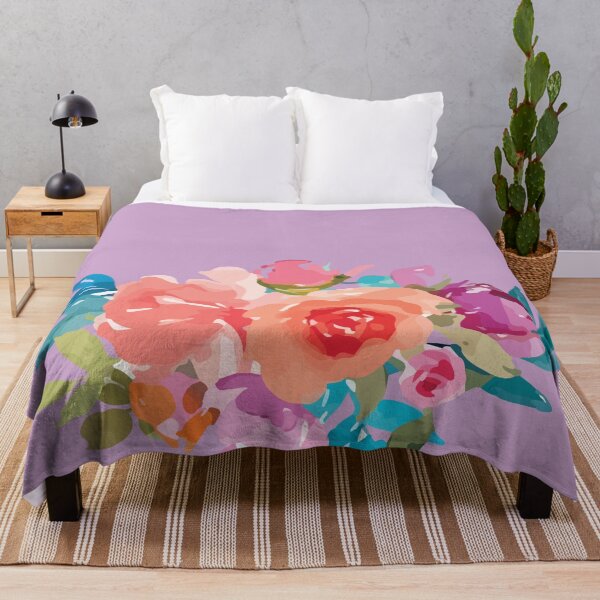 Item preview, Romantic Watercolor Flower Bouquet on Lilac  designed and sold by Pavnud.