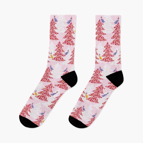 Item preview, Birds Doves Olive Branch Christmas Tree Holiday Peace Pink Red Orange Purple Yellow White designed and sold by victoriabdesign.