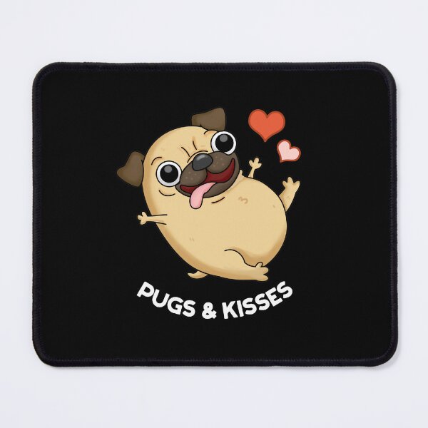 Item preview, Pugs And Kisses Funny Dog Puns (Dark BG) designed and sold by punnybone.