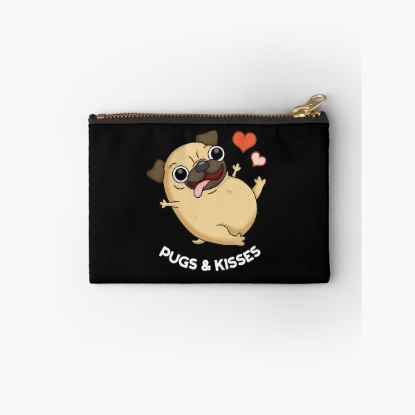Item preview, Pugs And Kisses Funny Dog Puns (Dark BG) designed and sold by punnybone.