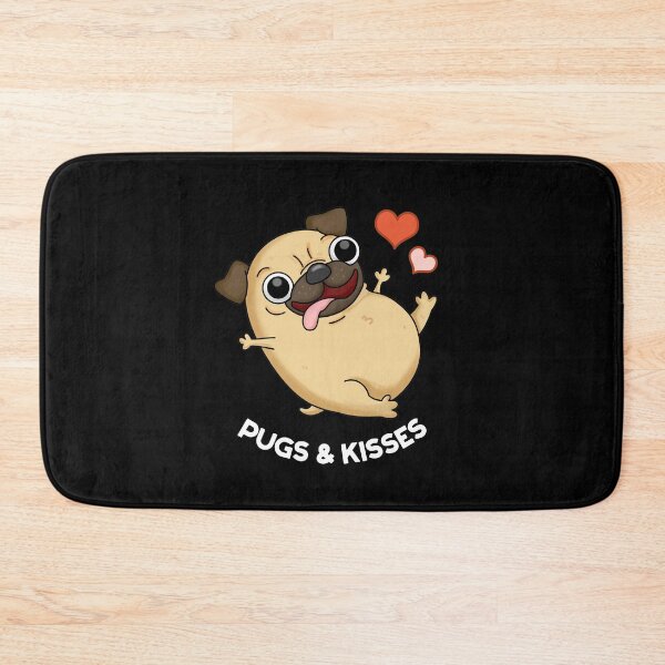 Item preview, Pugs And Kisses Funny Dog Puns (Dark BG) designed and sold by punnybone.