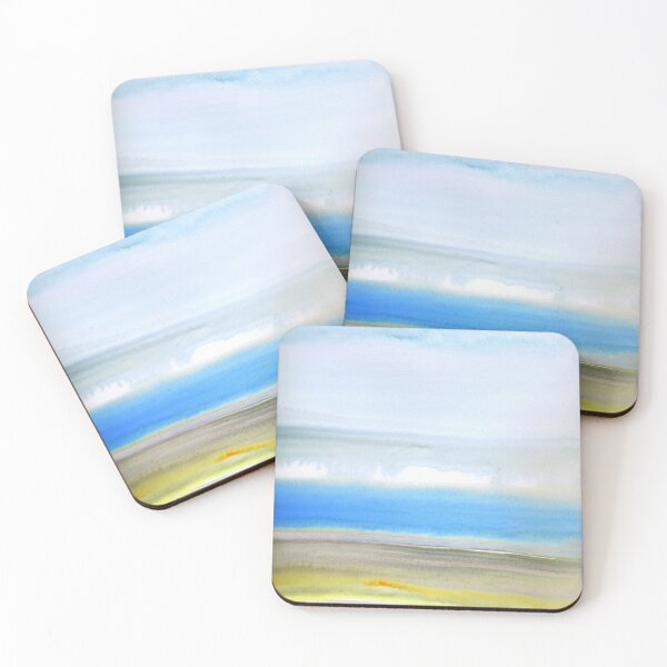 Item preview, watercolour landscape blue & green designed and sold by Colourpuddle.