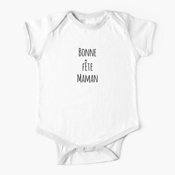 Bonne Fête Maman Short Sleeve Baby One-Piece