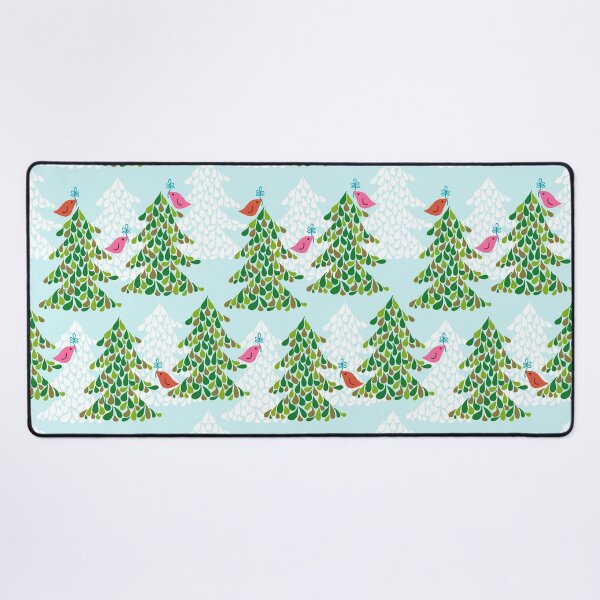 Item preview, Birds Doves Olive Branch Christmas Tree Holiday Peace Pink Orange Green Turquoise Blue White designed and sold by victoriabdesign.