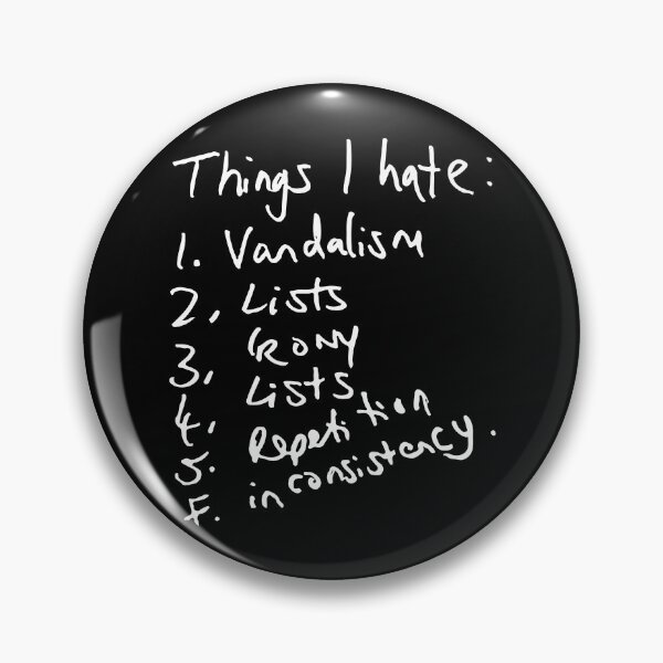 Item preview, i hate Vandalism (white text on black) designed and sold by Rzera-.
