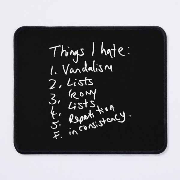 Item preview, i hate Vandalism (white text on black) designed and sold by Rzera-.