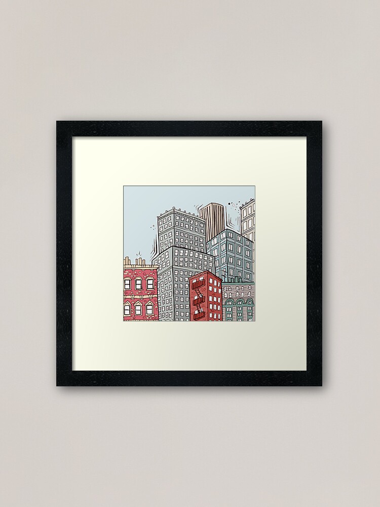 Alternate view of New York iconic view Framed Art Print