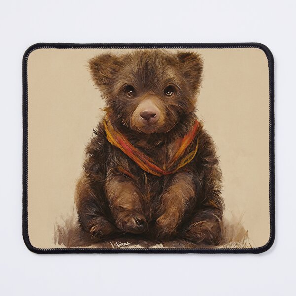 Item preview, Cute Adorable bear cub sitting on grass  designed and sold by Moncada Design Co.
