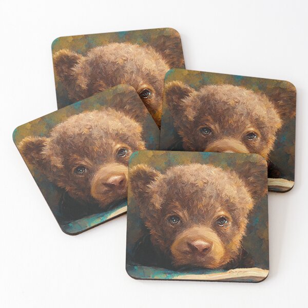 Item preview, Cute adorable bear cub painting  designed and sold by Moncada Design Co.