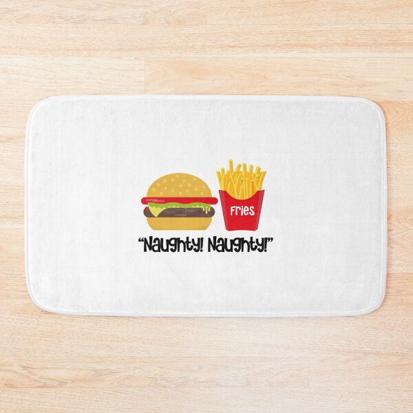 Item preview,  "Naughty! Naughty!" Burger and Fries designed and sold by urbanbuzzz.