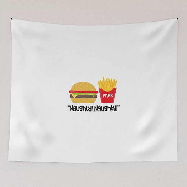 Item preview,  "Naughty! Naughty!" Burger and Fries designed and sold by urbanbuzzz.