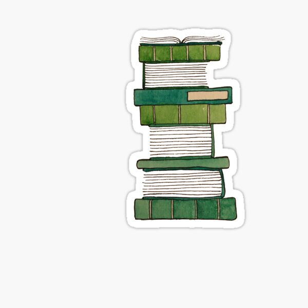 Artikel-Vorschau von Stapel grüner Bücher, designt und verkauft von Emma Mildred Cowell.