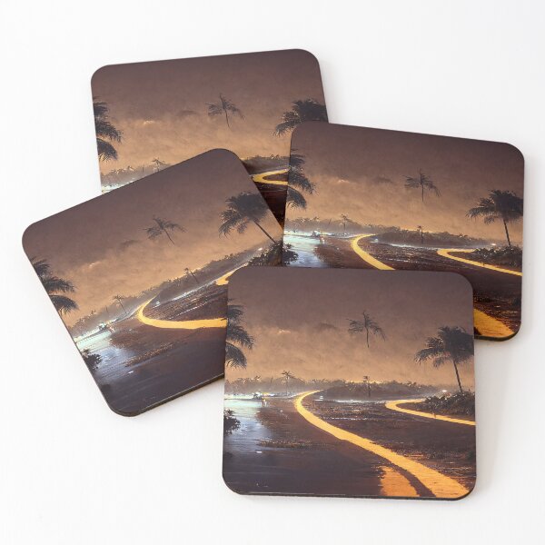 Item preview, Broken Road To Fantasy Island / Abstract And Surreal Unwind Art designed and sold by Unwind-Art-Work.