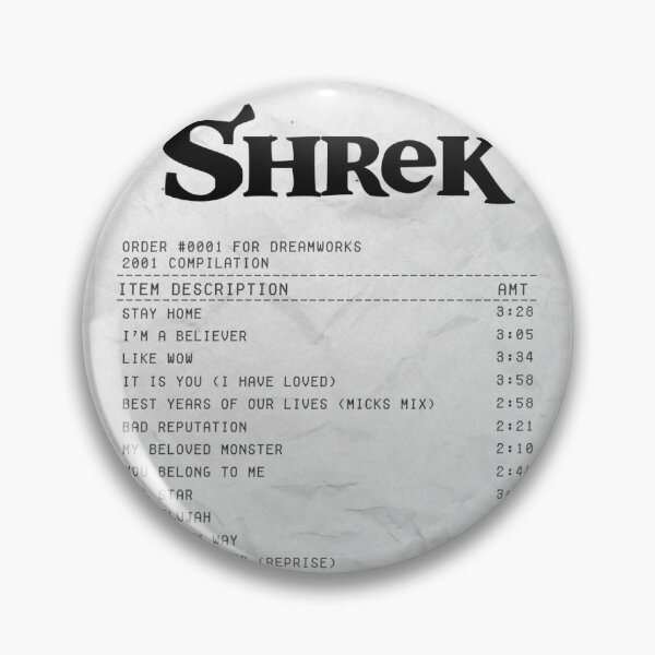 Item preview, Shrek- movie soundtrack receipt designed and sold by Maria N.