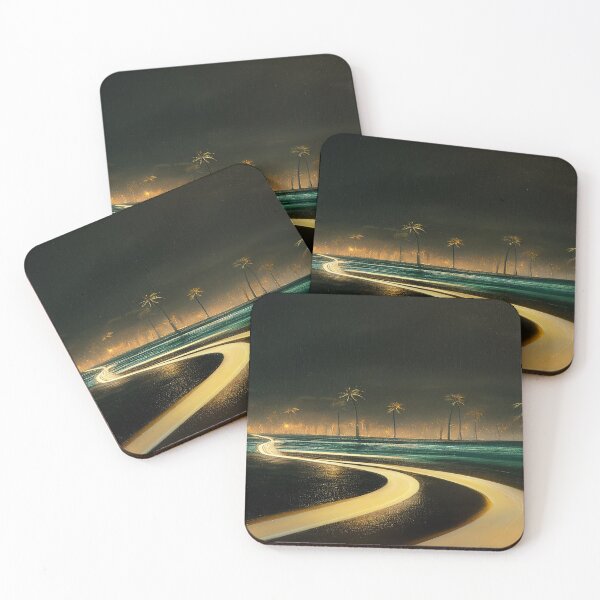 Item preview, Ocean Front Broken Road To Fantasy Island / Abstract And Surreal Unwind Art designed and sold by Unwind-Art-Work.