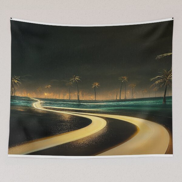Item preview, Ocean Front Broken Road To Fantasy Island / Abstract And Surreal Unwind Art designed and sold by Unwind-Art-Work.