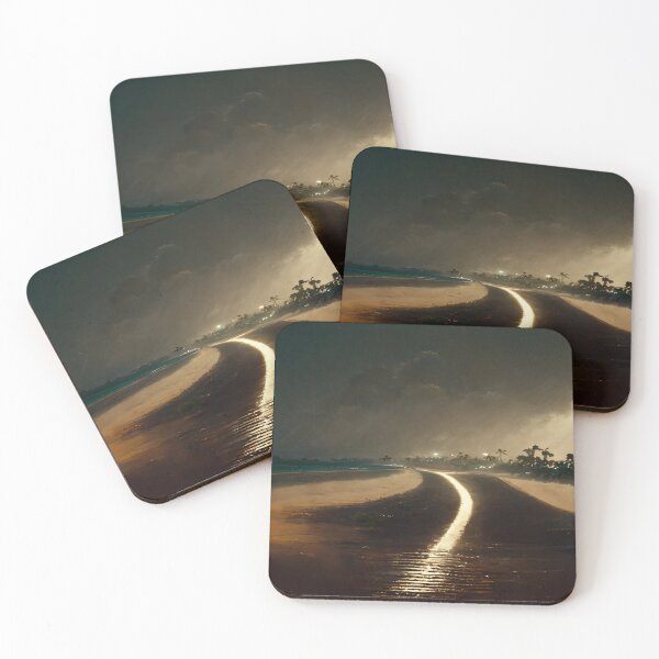 Item preview, Beach Side Broken Road To Fantasy Island / Abstract And Surreal Unwind Art designed and sold by Unwind-Art-Work.
