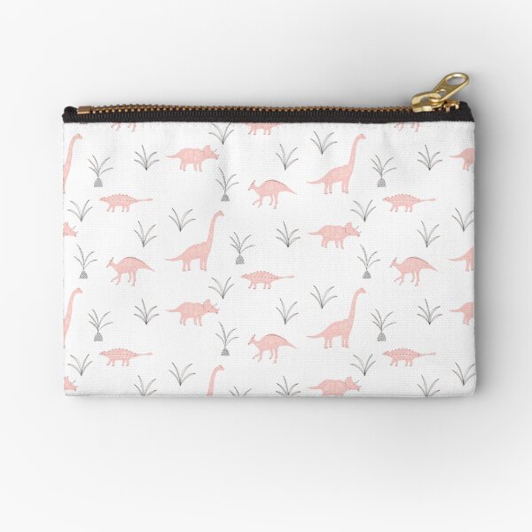 Pink Dinosaurs Zipper Pouch