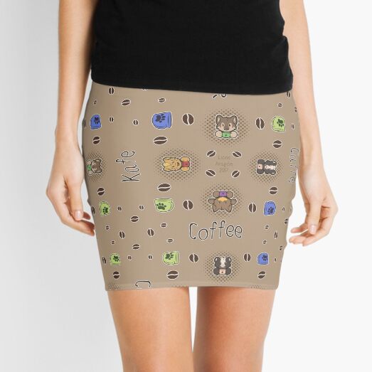 Coffee animals Mini Skirt