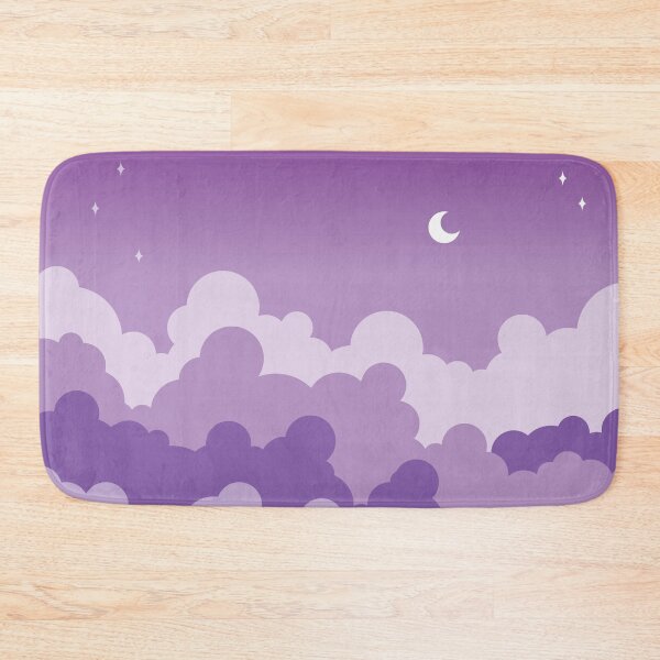 Item preview, Purple Sky with Moon and Clouds designed and sold by Urla-Designs.