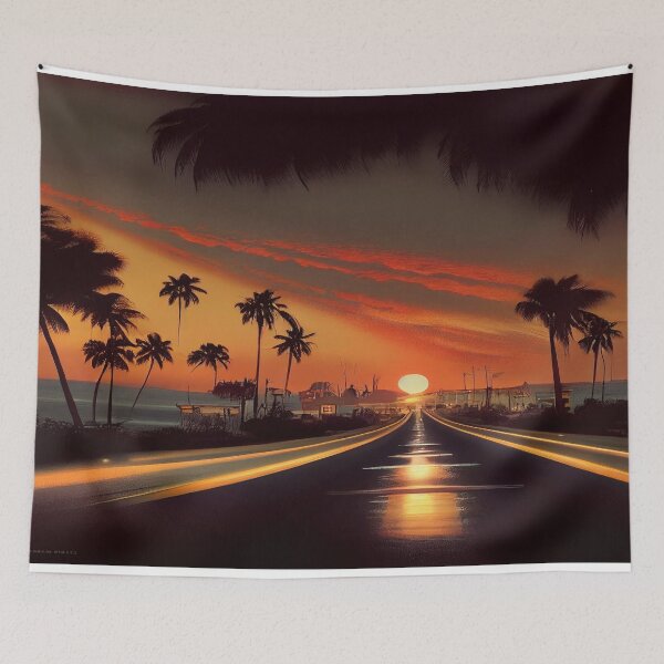 Item preview, In To The Sunset On The Road To Fantasy Island / Abstract And Surreal Unwind Art designed and sold by Unwind-Art-Work.