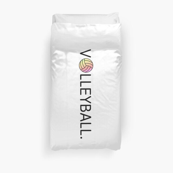 Volleyball. Pink and Yellow Duvet Cover
