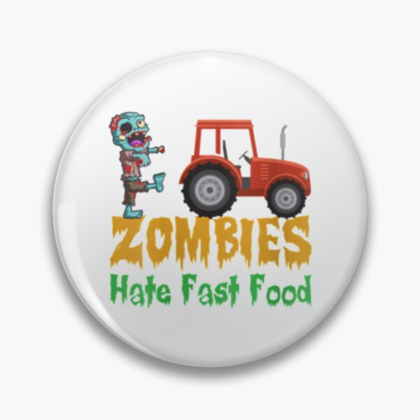 Item preview, Womens Zombies Hate Fast Food Funny Halloween Farmers VNeck      designed and sold by AndrewMonious.